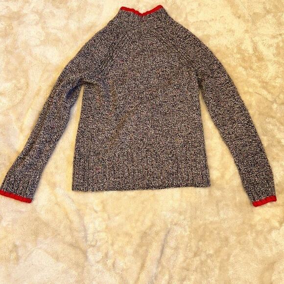 Rachel Zoe Knit Turtleneck Sweater with Red Edges | Sz M - Picture 5 of 5